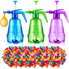 Junkin front packaging showing three pumps and 1000 balloons, efficient party prep