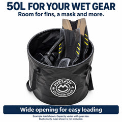 JUSTJOY reinforced carry handles and seams for secure transport of wet gear
