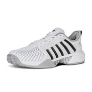 K-Swiss front profile showing shoe silhouette and stability benefit