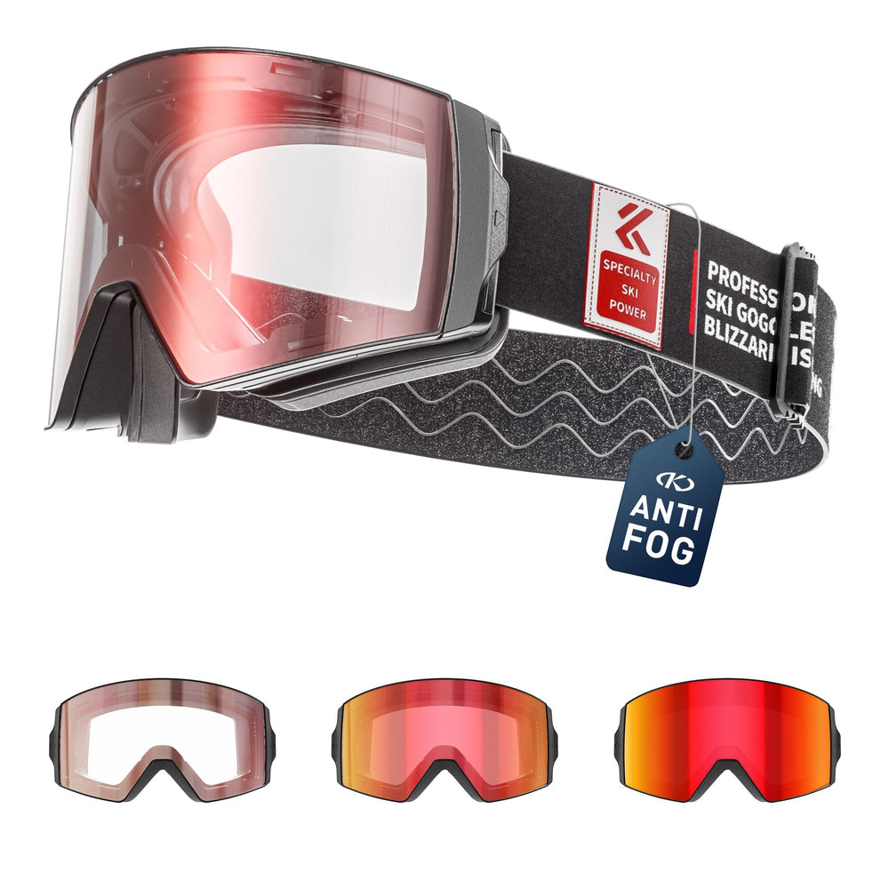 KAPVOE front view showing photochromic red lens and clear contrast benefit