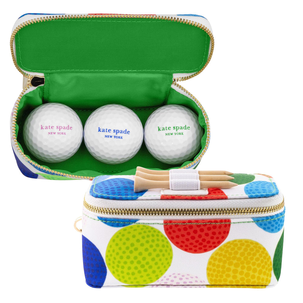 kate spade new york front view showing compact pouch and zipper, stylish storage benefit