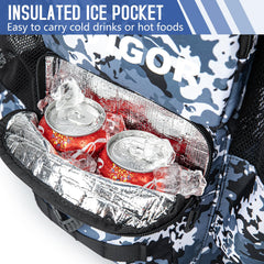 KAVIGOR hidden helmet pocket tucked away for secure equipment storage