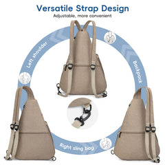 KAVIGOR strap conversion demo showing sling to backpack comfort benefit
