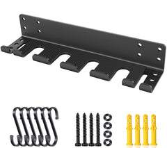KDNVPS front view of wall-mounted barbell holder showing neat storage benefit