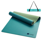 KEEP yoga mat front flat lay showing full 74x26 size and stable surface