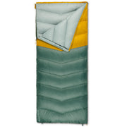 Kelty Galactic showing duck green exterior and full front view for packability