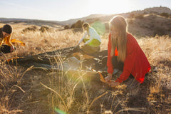 Kelty Grand Mesa 4 footprint under tent setup illustrating clean tent floor and easy setup