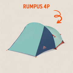 Kelty Rumpus vestibule converted into an awning providing shaded outdoor storage