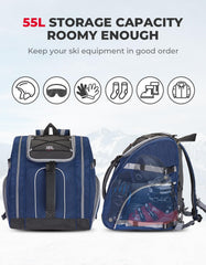 KEMIMOTO separated boot compartment with waterproof divider protecting clothes