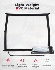 KEMIMOTO close-up of transparent PVC vinyl for clear visibility