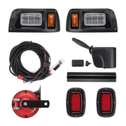 KEMIMOTO front headlights assembly showing bright beams and improved visibility
