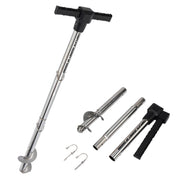 KEMIMOTO front view of sand anchor showing compact design and marine finish