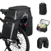 KEMIMOTO panniers front view showing organized storage and easy access