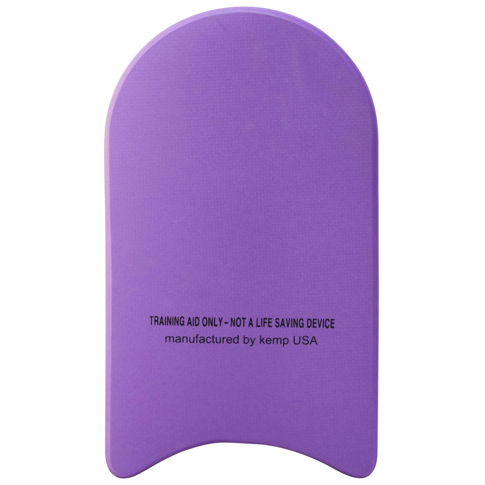 Kemp USA front view purple kickboard showing shape and stable buoyancy