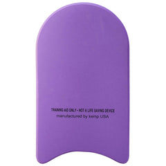 Kemp USA front view purple kickboard showing shape and stable buoyancy