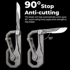 KeyUnity KU00 open blade detail showing replaceable JH-10 blade for quick cutting