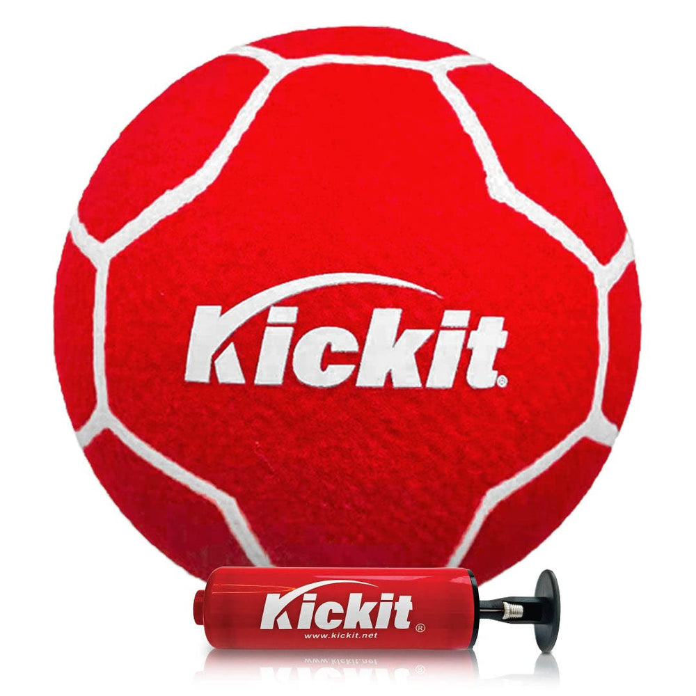 Kickit front view red size 5 ball showing full design and portability benefit