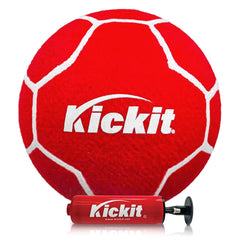 Kickit front view red size 5 ball showing full design and portability benefit