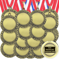 Kigeli front view of 50 medals set, clear presentation for event organizers