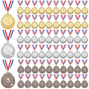 Kigeli front view of medal set showing three medal colors and ribbons for instant recognition