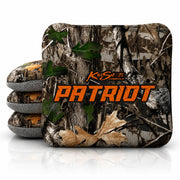 Killshots Cannon Series front view of four Tree Camo bags showing ready-to-play set