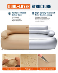 KingCamp polyester mesh bottom and reinforced strap for stable outdoor use