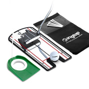 KINGTOP putting mirror front packaging showing compact trainer and cup benefit precision