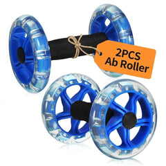 Kisangel ab roller front view showing dual wheels and sturdy frame benefit: balanced rollouts