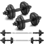 KISS GOLD front packaging showing the complete adjustable dumbbell kit and included parts