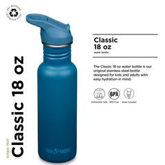 Klean Kanteen Corsair flip seal cap detail, easy one-handed open and leakproof