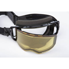 KLIM Edge eFire profile fit with OTG cutouts for glasses and comfort