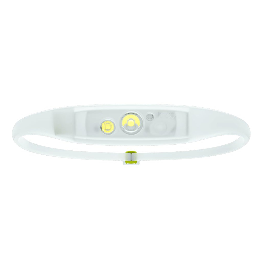 KNOG Quokka front view showing lime pod and balanced beam for clear path visibility