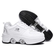 KOFUBOKE front view showing convertible sneakers and visible wheel button for easy transitions