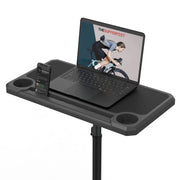 KOM Cycling desk front view showing stable tripod base and wide surface