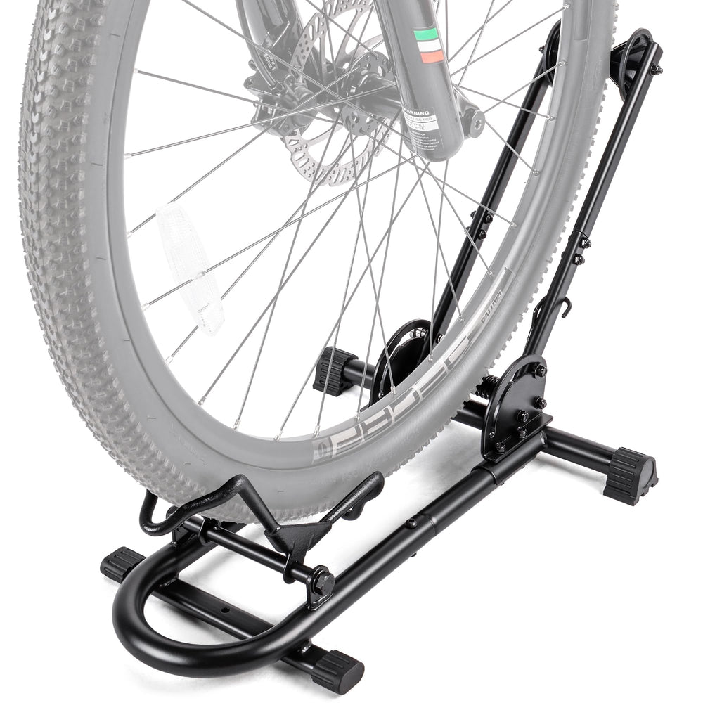 KONG MING CAR front view of freestanding bike stand showing stable hold