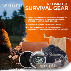 KonvoySG genuine English flint detail highlighting spark-producing edge for quick ignition