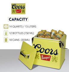 Koolatron Coors open interior with ice demonstrating strong cooling performance
