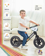 KRIDDO close-up of seat and handlebars highlighting adjustable comfort