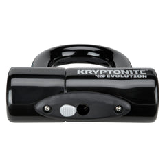 Kryptonite Evolution shackle close-up highlighting 14mm hardened steel resisting cutters