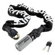 Kryptonite front view of KryptoLok 995 showing full chain and lock, durable protection