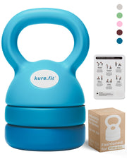 kure.fit adjustable kettlebell front view showing compact design and benefit space-saving