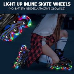 Kutrick LED illumination in motion with bright red green blue lights for visibility