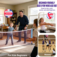 KUYOTQ kids playing indoor volleyball demonstrating comfortable practice and safe play