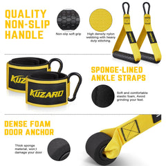 KUZARO stacked color-coded bands showing resistance levels and easy selection benefit