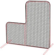 LalaKoo front view replacement net showing full 7x7ft coverage and fit
