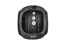Lancer Tactical close-up of double nylon polyester net catching BBs for safer practice