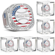Landical front view showing ring in clear acrylic case and neat presentation