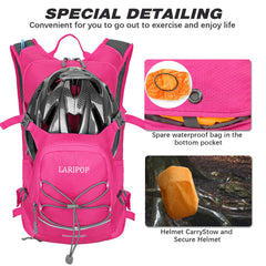 LARIPOP breathable 3D mesh back panel reducing sweat and improving comfort