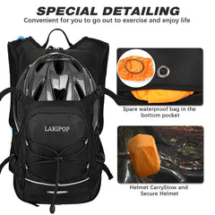 LARIPOP breathable back panel with ventilation channels for cooler carry