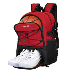 LARIPOP front view showing ball compartment and clean organization benefit